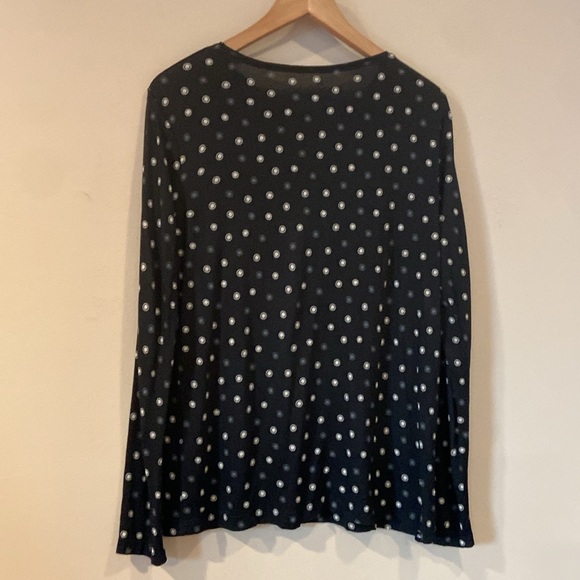 Gudrun Sjödén -Black Polka Dot Long-Sleeve Top - Picture 5 of 6